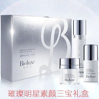 BIOLUXE璀璨明星素颜三宝礼盒(补湿空气霜+源液精乳+水光素颜霜)