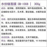 碧斯兰黛 水分缘面膜300g 及时渗透、补充营养、改善皱纹、滋养锁水