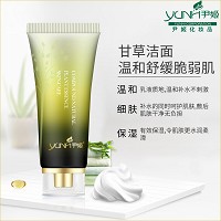 尹姬 甘草甜素 柔和洁面乳100ml 温和清洁、修护敏弱、滋养保湿