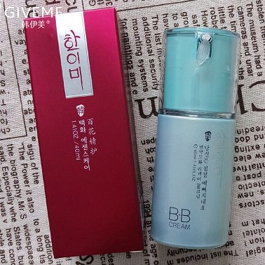 韩伊美 面若桃花修颜BB霜40ml 提亮/润肤/滋养三合一、修饰肤色不均、隐匿毛孔、遮盖干纹、清透匀亮